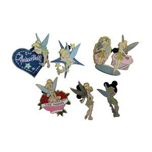 Disney Pins Tinker Bell Enamel Pin Set 2003-2007 Set of 6